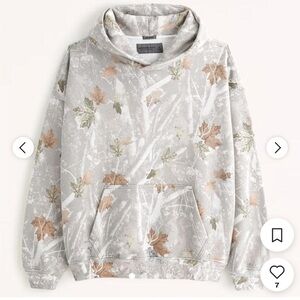 Abercrombie Essential Popover Hoodie Off White Camo